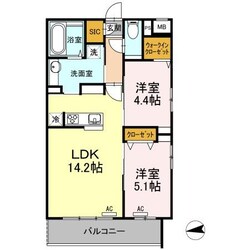 ヴェッセル持田の物件間取画像